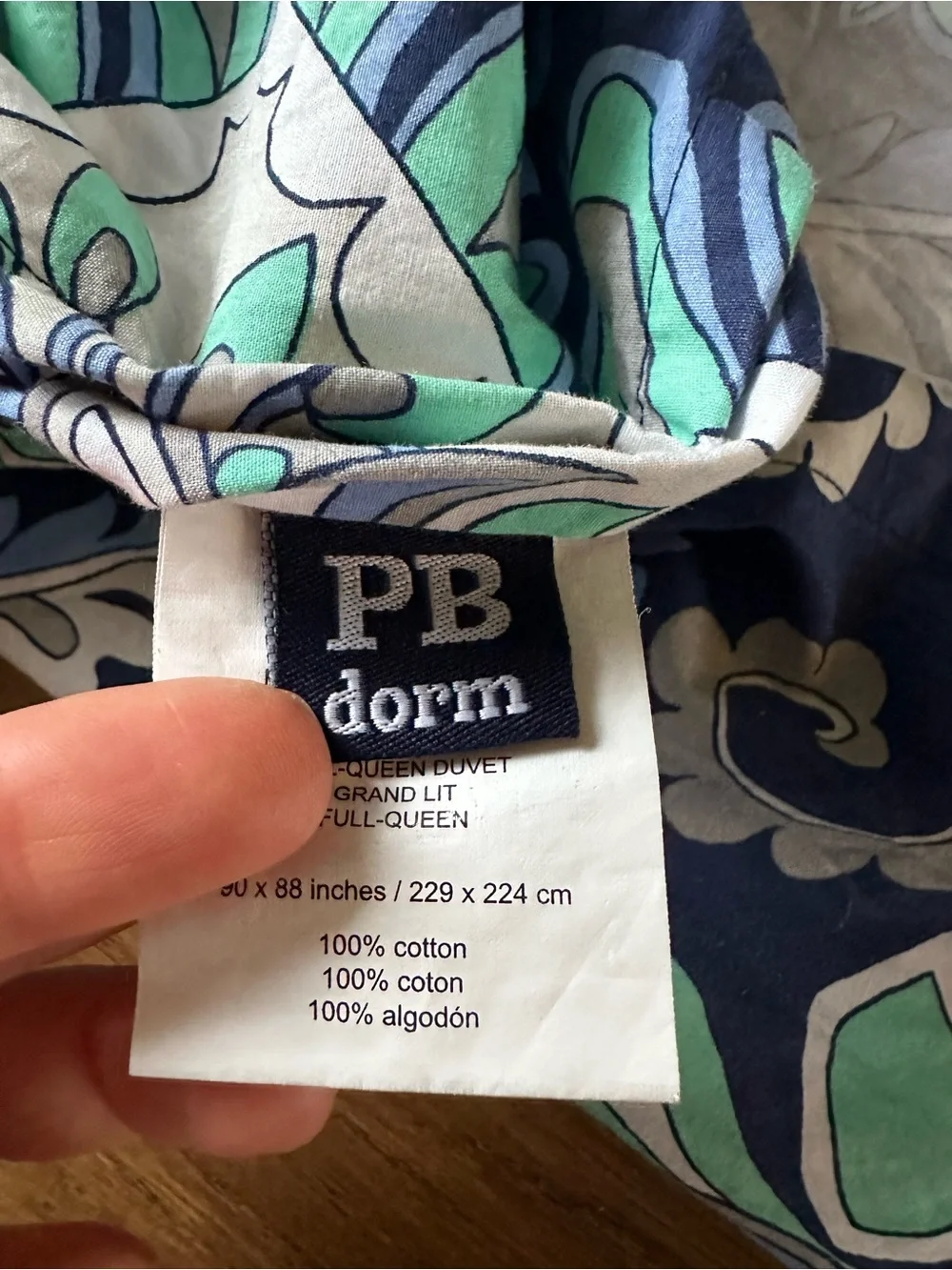 Pottery Barn selling duvet